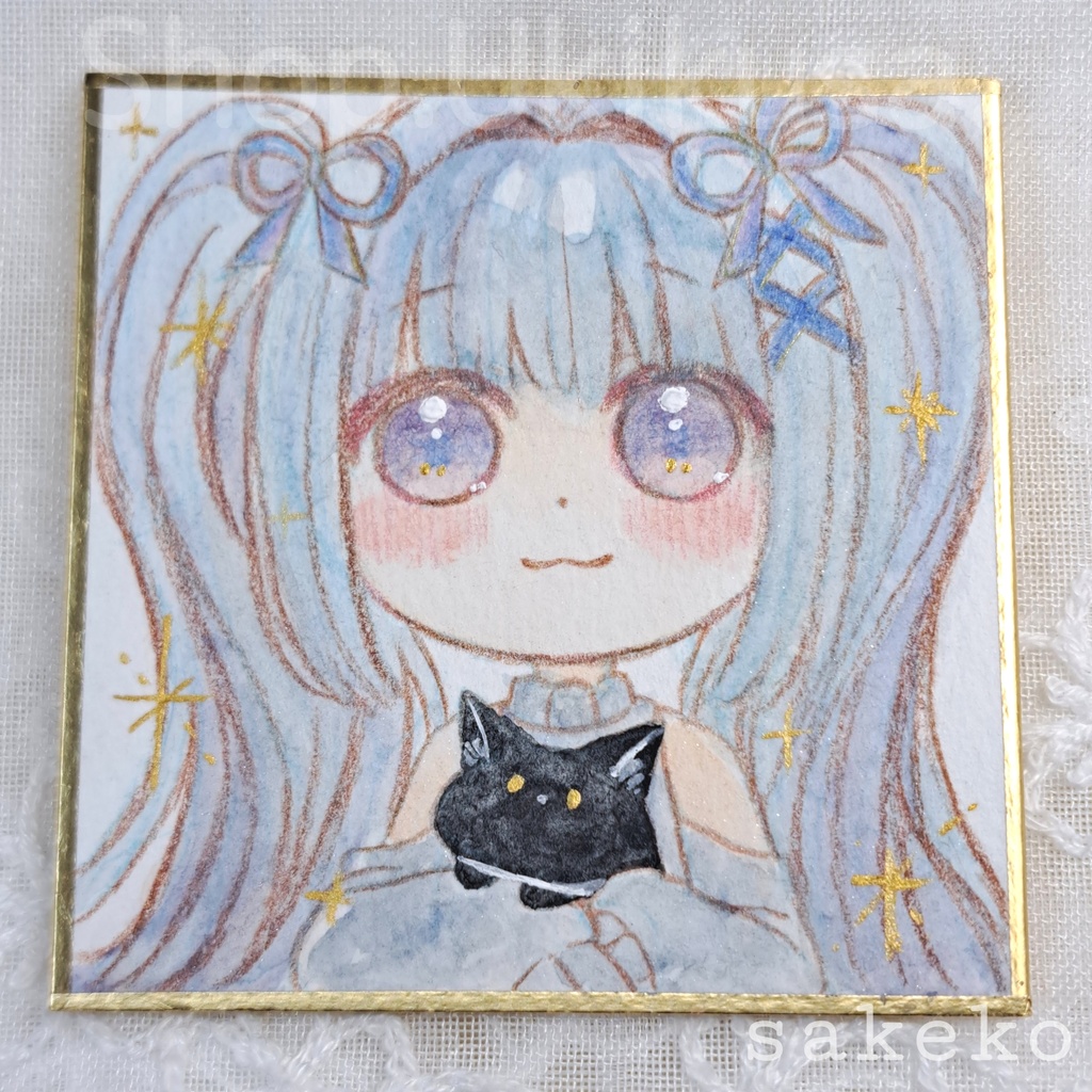 【豆色紙】オリジナルイラスト【①〜④】