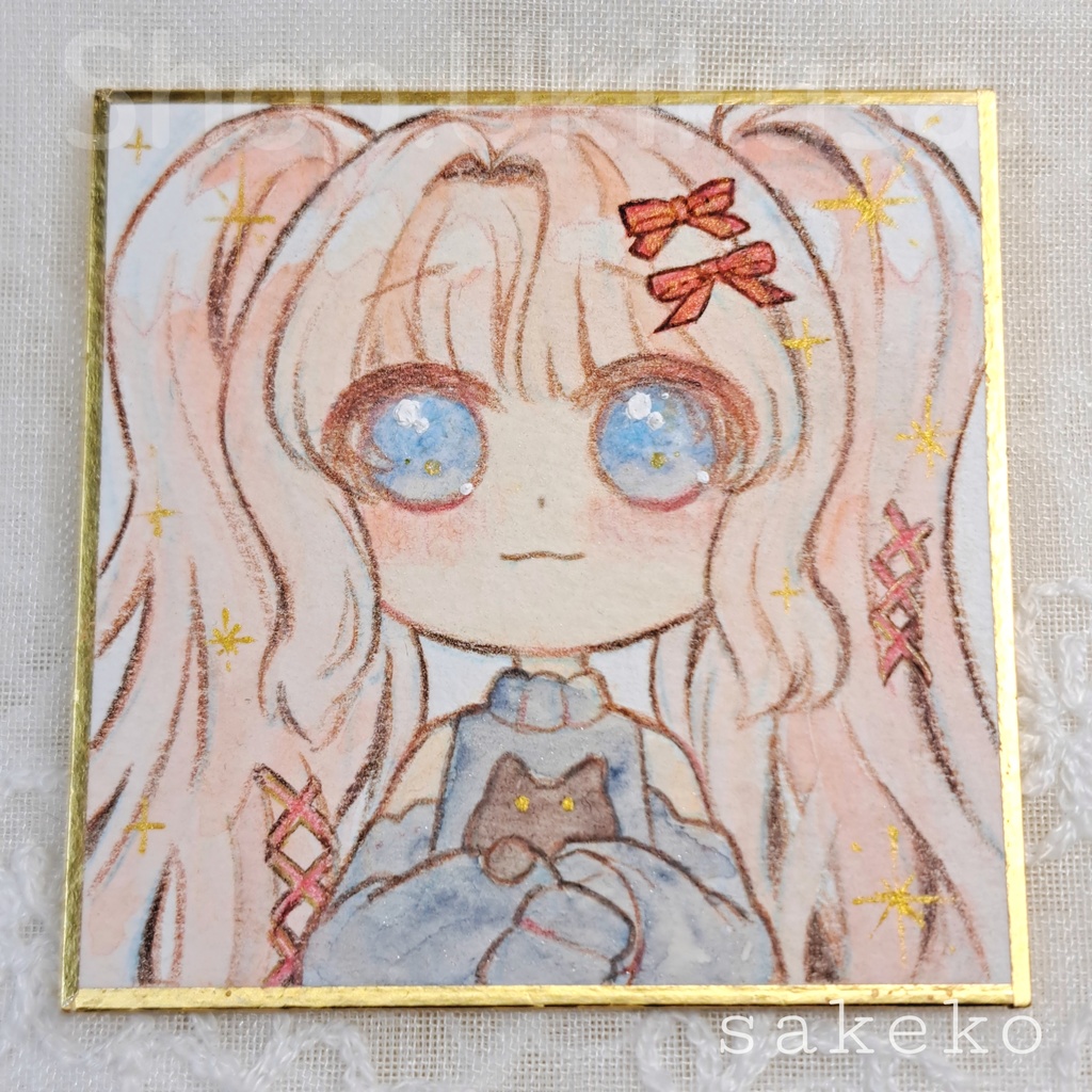 【豆色紙】オリジナルイラスト【①〜④】