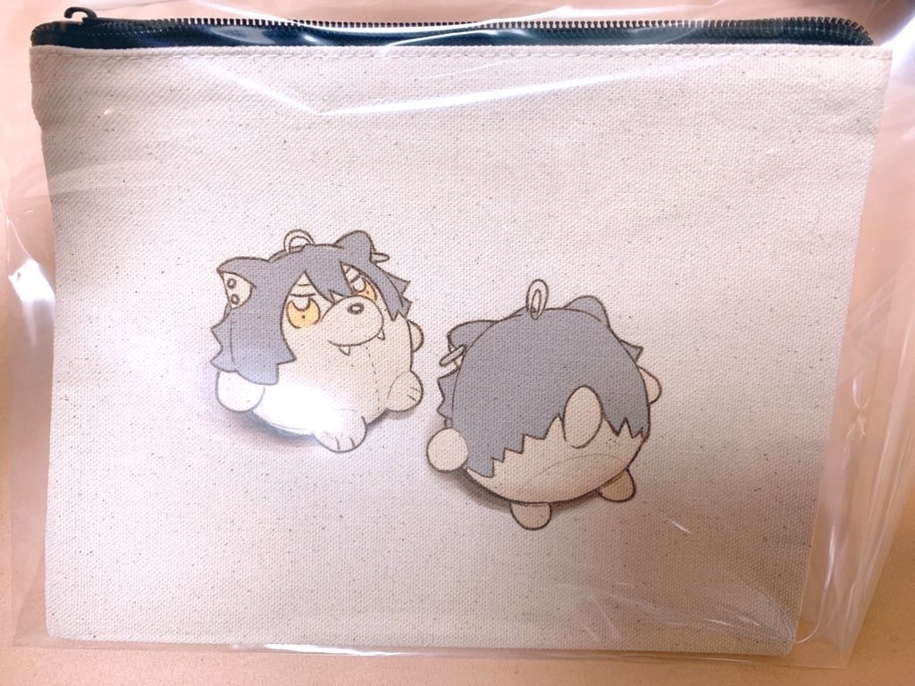 キャンバスフラットポーチ