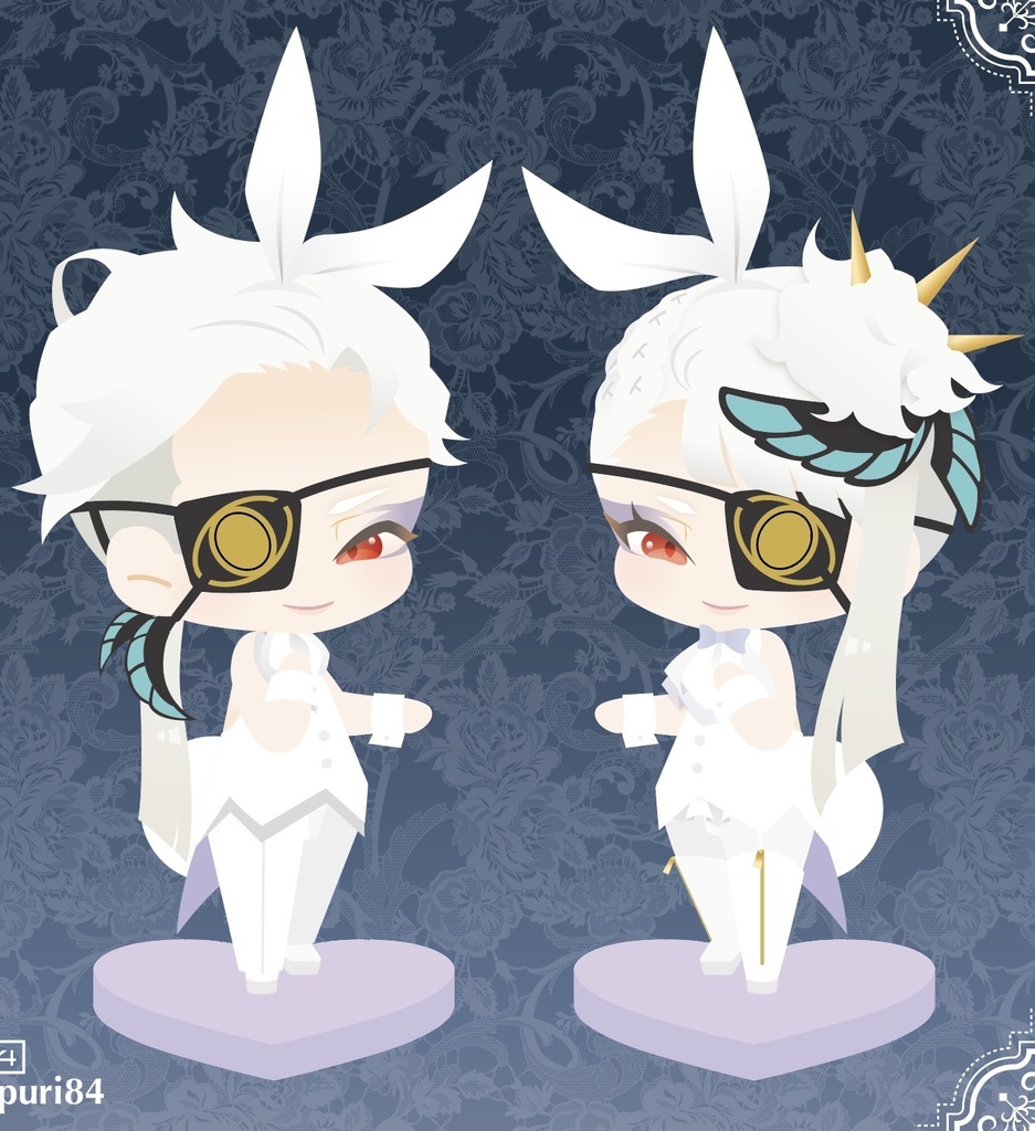 白バニーアクスタ