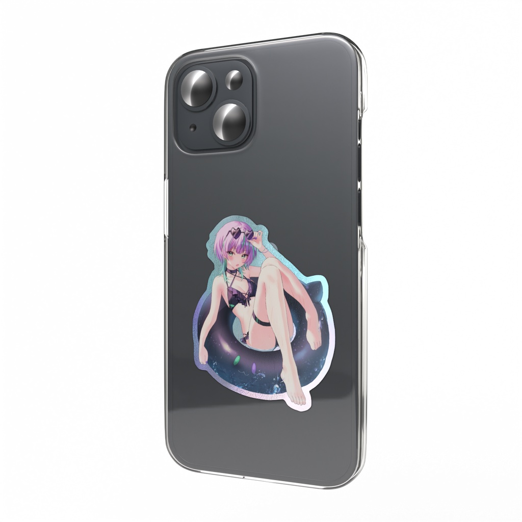 水着オーロラスマホステッカー
