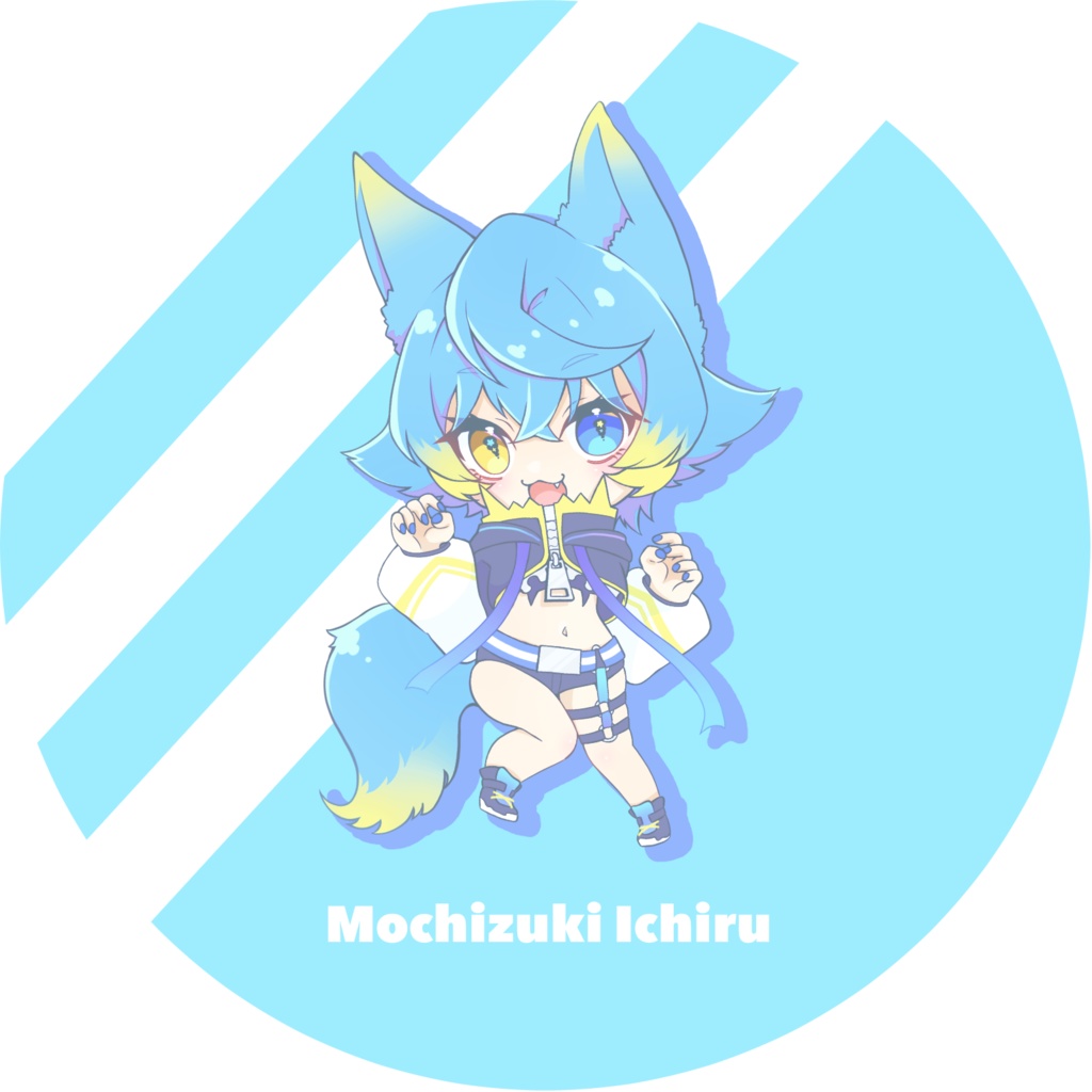 望月いちるデフォルメアクリルキーホルダー(丸)