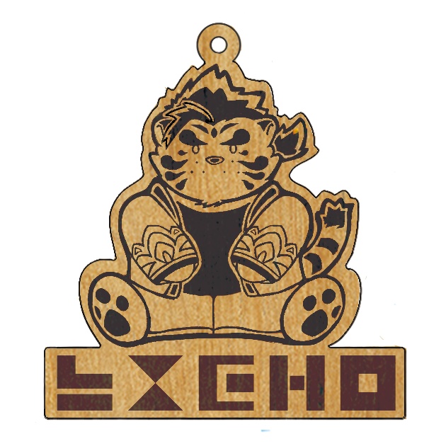 リチョウ　ウッドキーホルダー