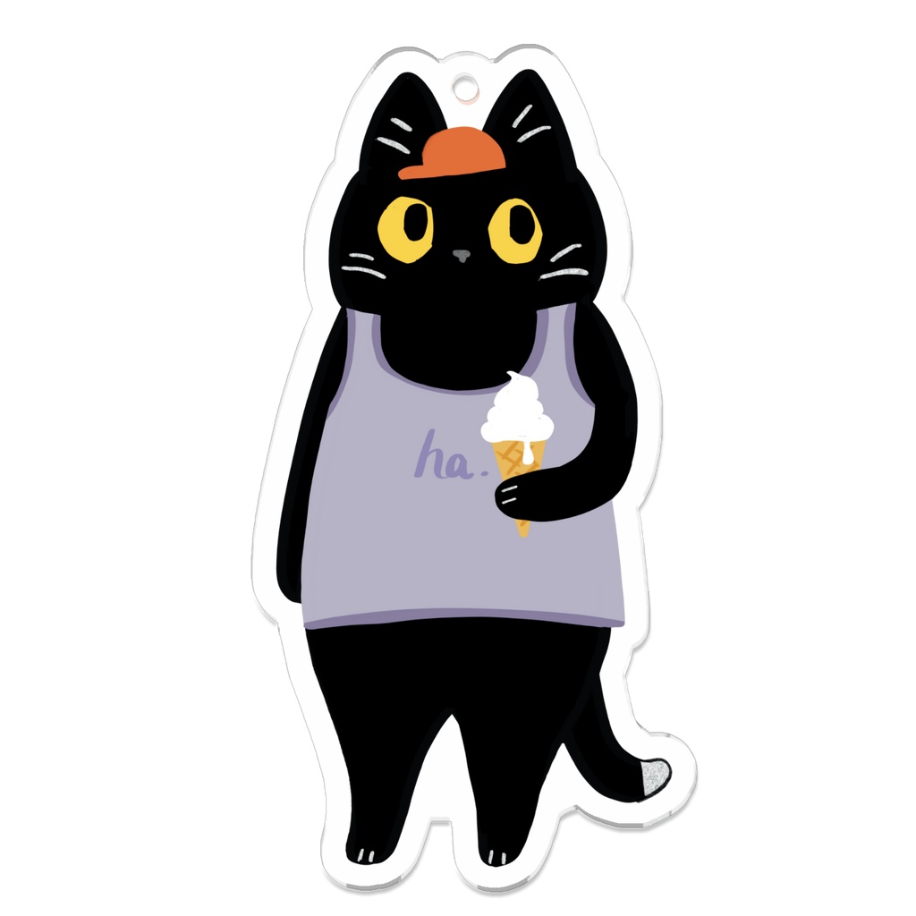 アイスと黒猫