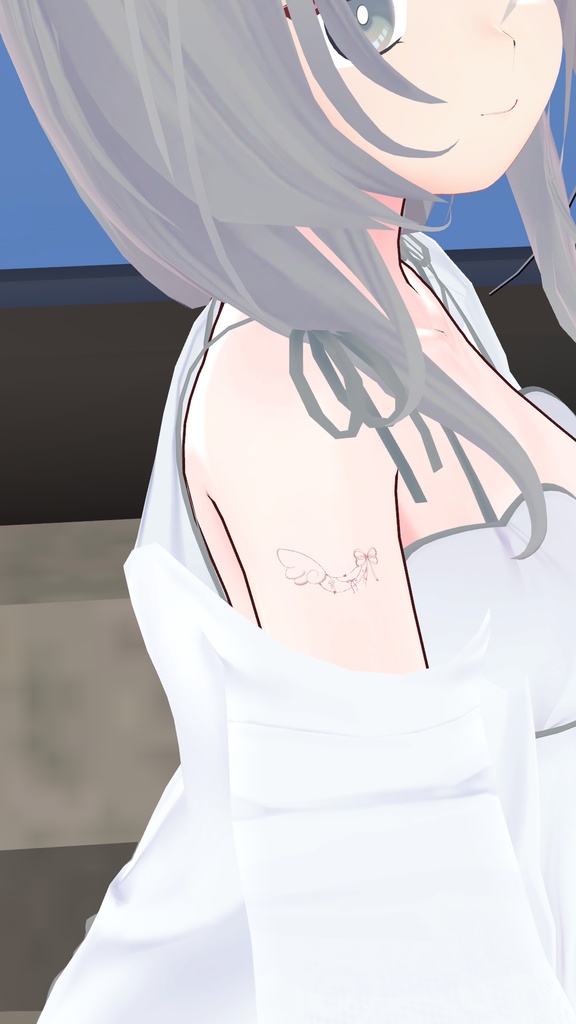 【VRchat】リボン天使タトゥー(6色)