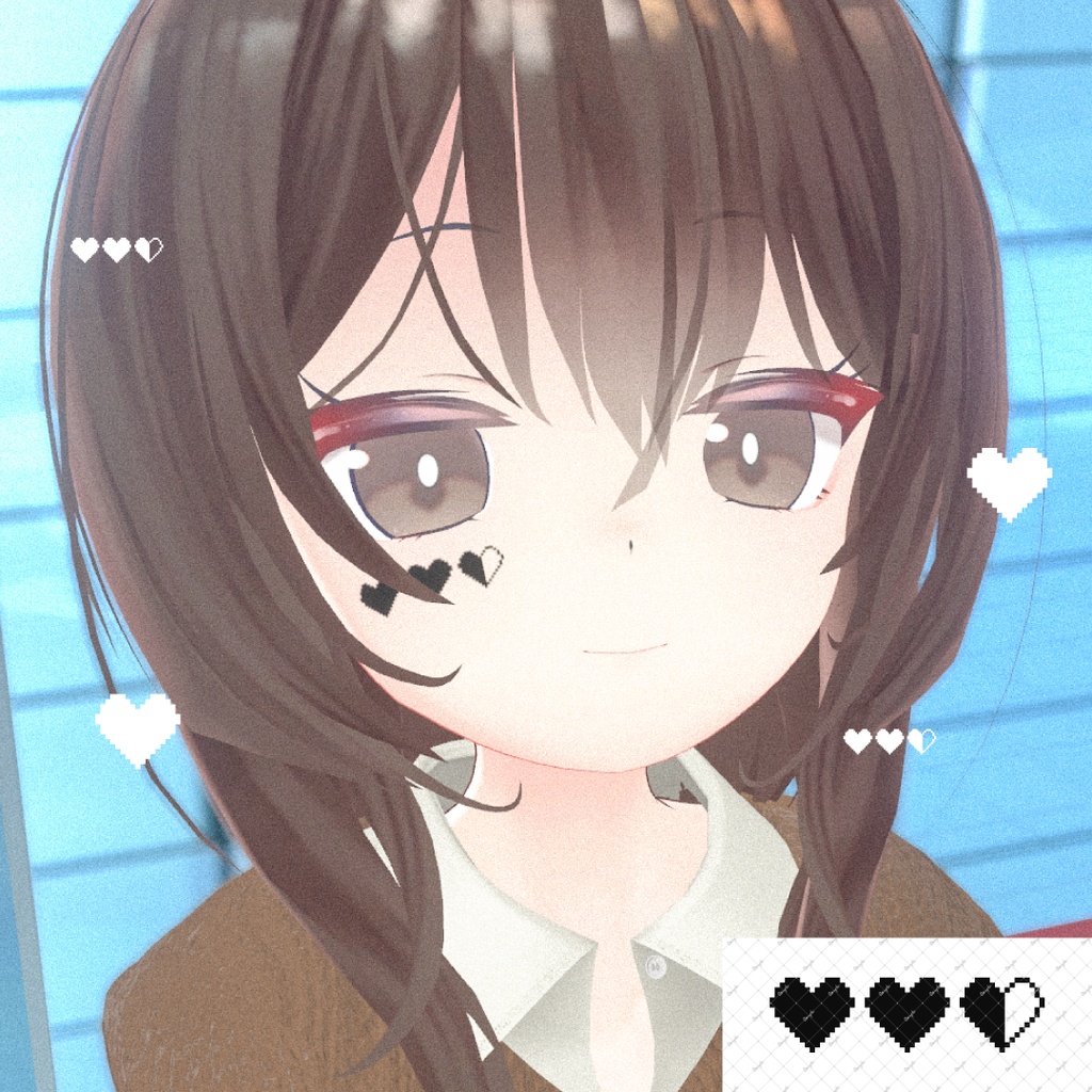 【VRchat】ドットタトゥー(6色)