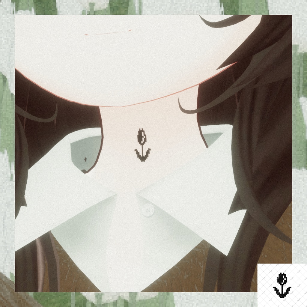 【VRchat】ドットタトゥー(6色)