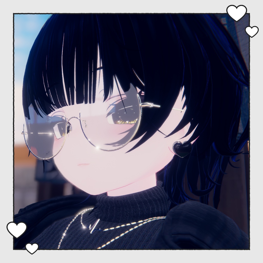 【VRC想定】ハートピアス