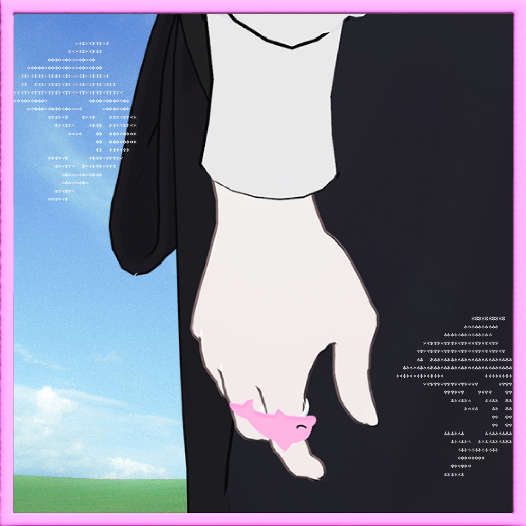 【VRC想定】ねむねむいるかセット🐬【ヘアピン&リング】