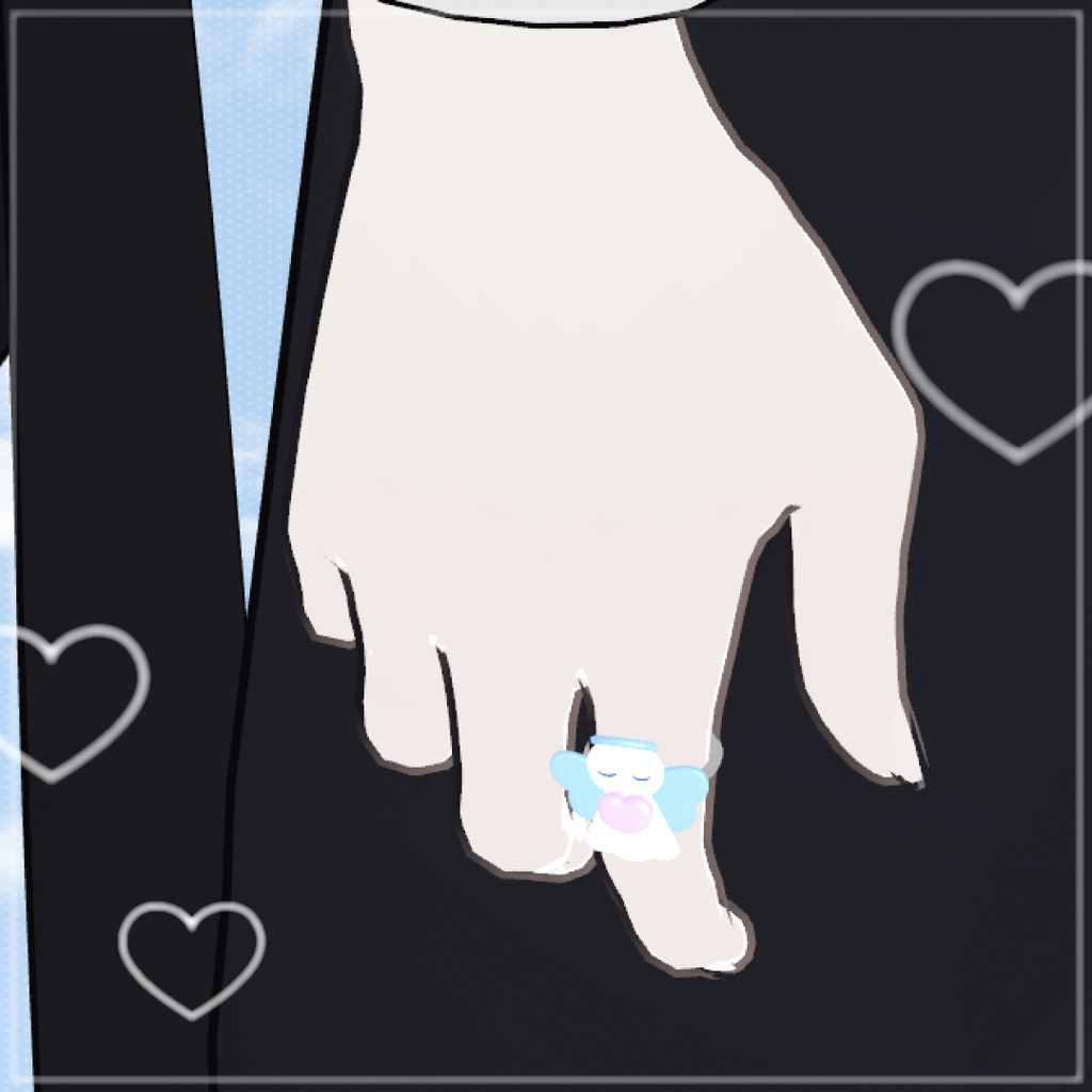 【VRC想定】えんじぇるりんぐ ꒰ঌ angel ring ໒꒱【リング】