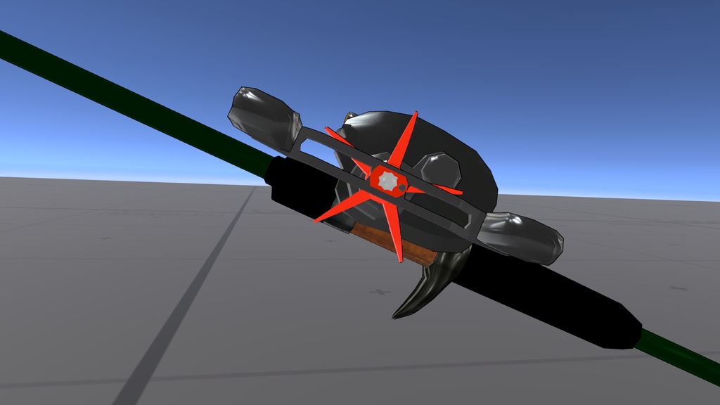 【伝説級の超究極3D小道具】気合で頑張った!フィッシングロッド&リールセット『alligator』【超PC・Quest対応】