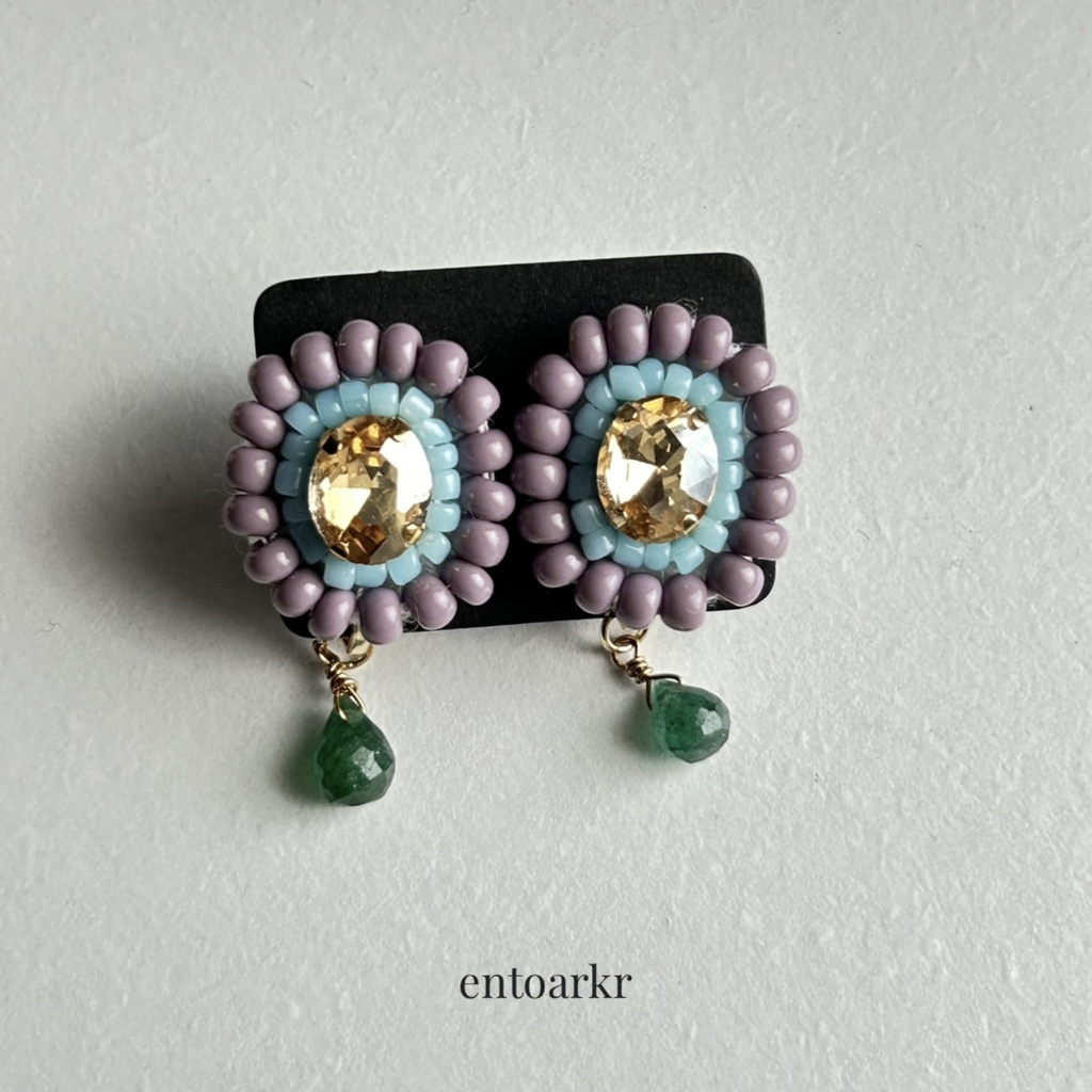 アベンチュリンイメージイヤリング