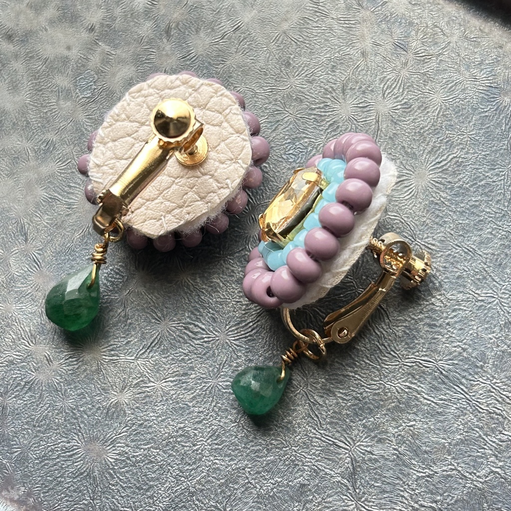 アベンチュリンイメージイヤリング