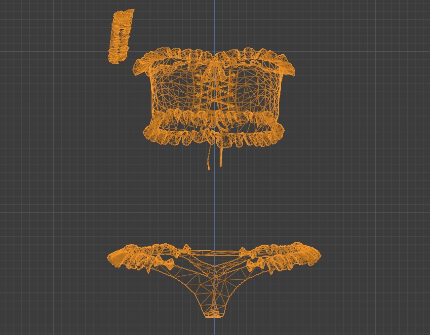 パステル・ラッフルコルセットセット(ZINFIT )