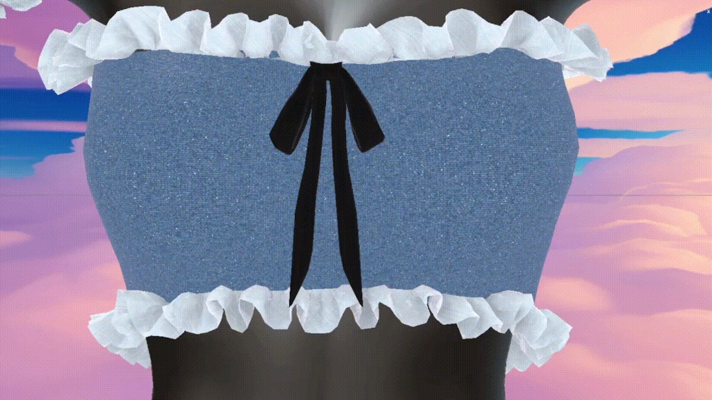 パステル・ラッフルコルセットセット(ZINFIT )