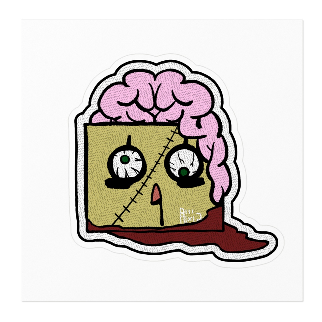 脳ダンボール君ステッカー