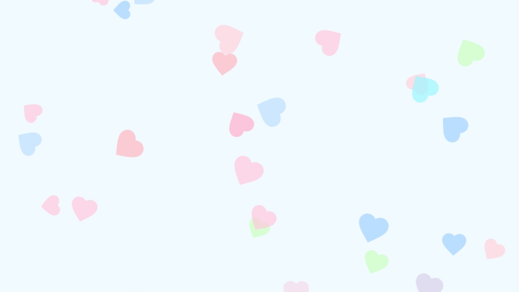 【動く配信背景】動くシンプルハートの配信背景(カラバリ4色)