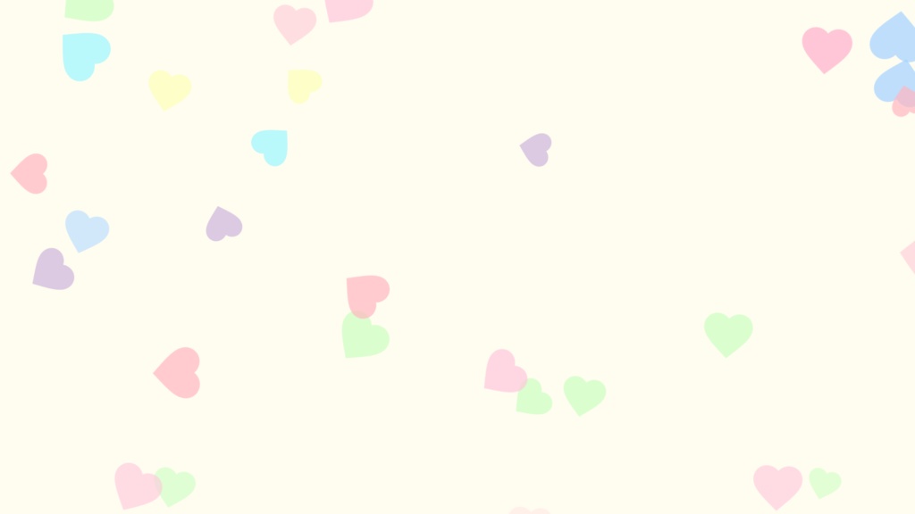 【動く配信背景】動くシンプルハートの配信背景(カラバリ4色)