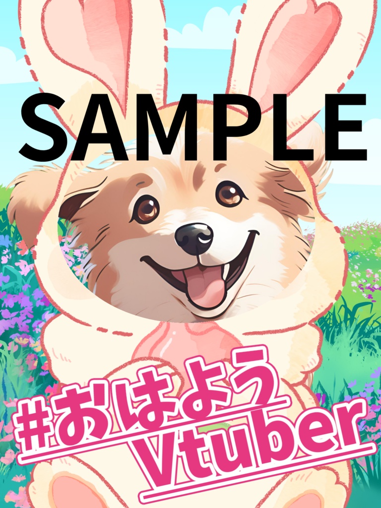 【Vtuber素材】動物顔はめパネルセット(縦横ロゴ3パターン)【V素材】【おはようVtuberにも◎】