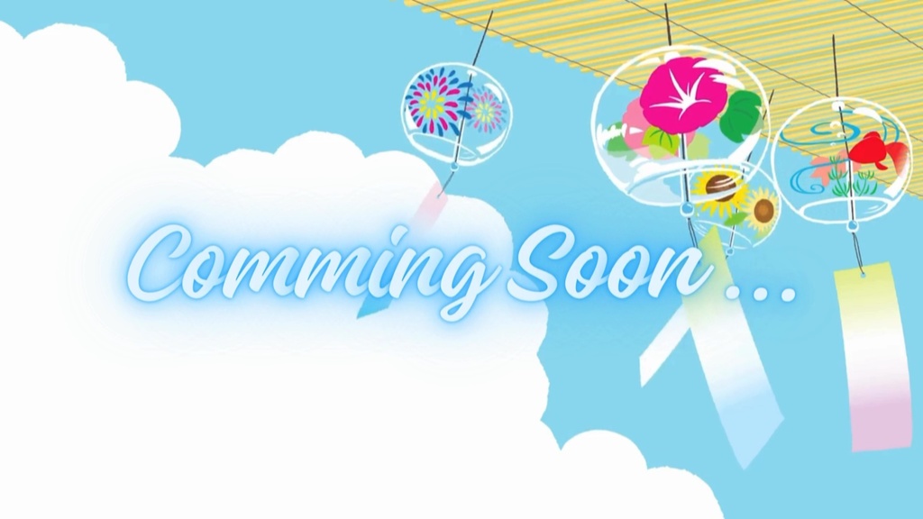 【配信者向け・動く素材】風鈴の配信待機動画【夏の動画素材】