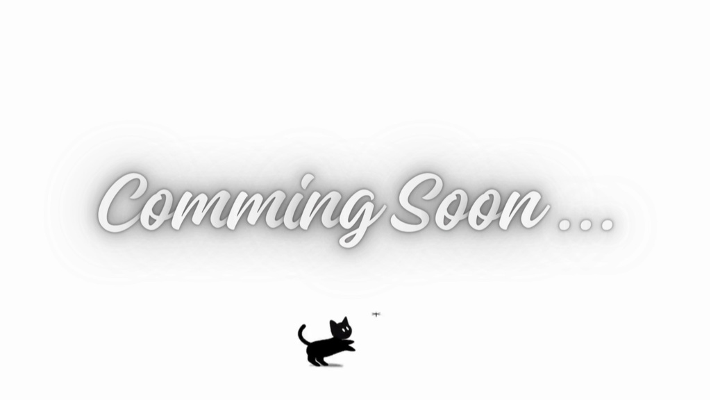 【配信者向け・動く素材】モノクロ猫の配信待機動画