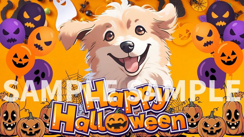 【背景素材】ハロウィンサムネイル用背景セット(縦+横5点セット)【V素材】【サムネイル素材】