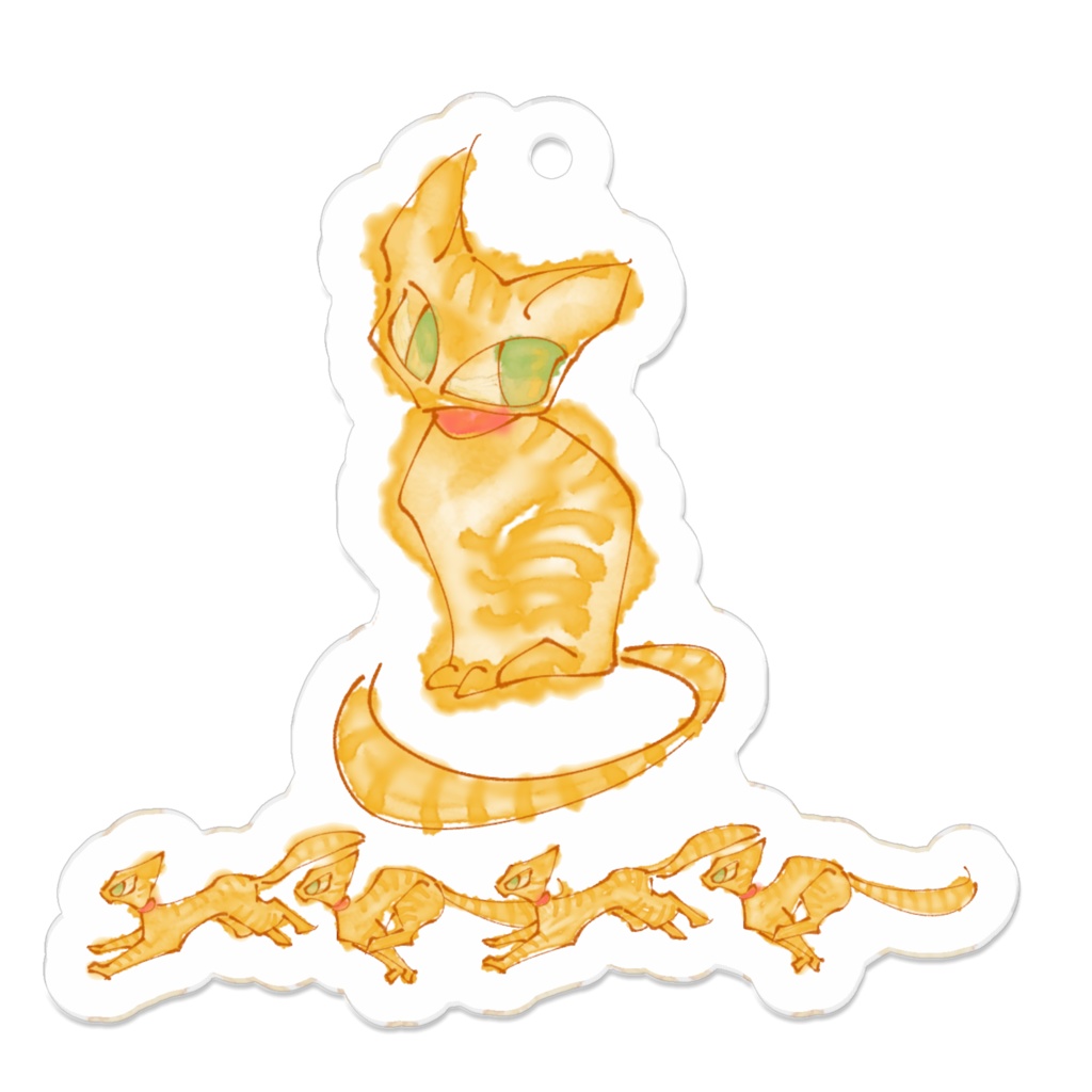 こねこのりーくんアクリルキーホルダー