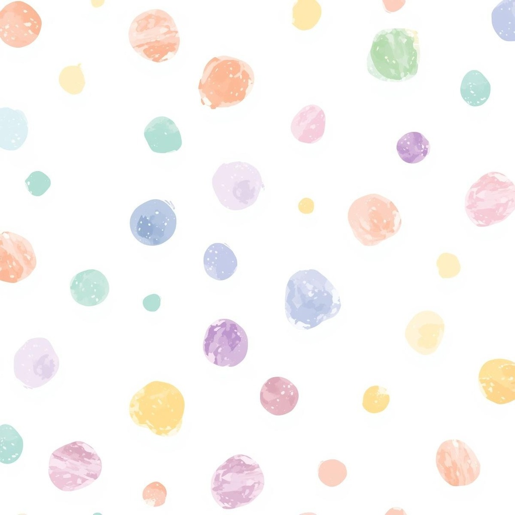 【hakulis】パステルカラー水彩風水玉デジタルペーパー 4枚セット|3000×3000px|PNG