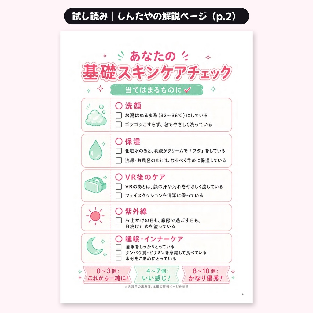 【データ版PDF】マンガでわかる美肌への第一歩|VRC美肌部 × おさけにく(ダウンロード)