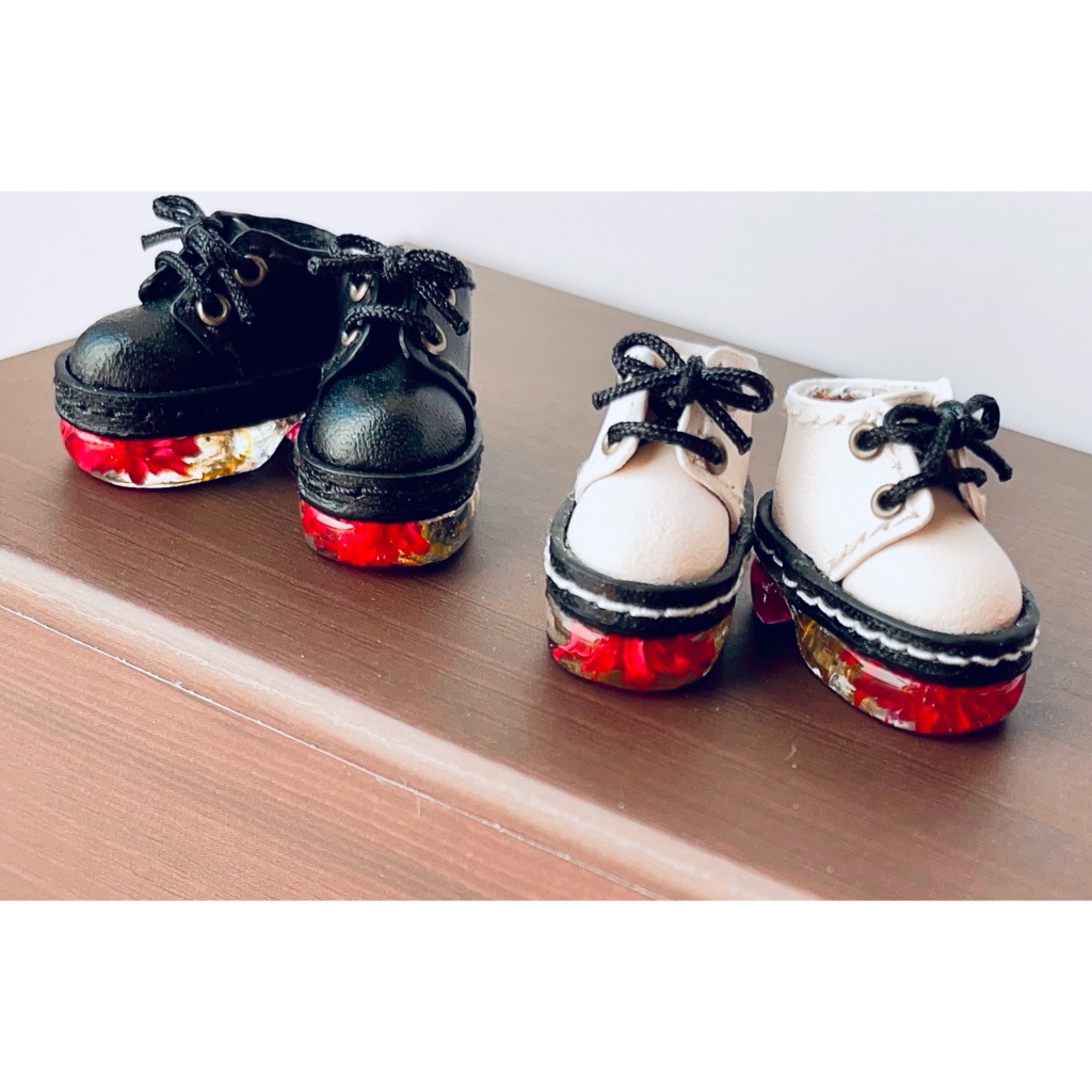 フラワーショートブーツ