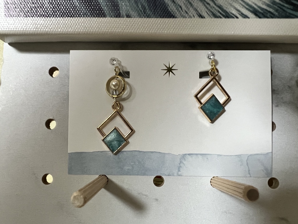 イヤリング 菱形