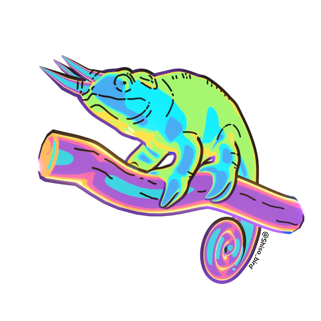 ジャクソンカメレオン アクリルキーホルダー