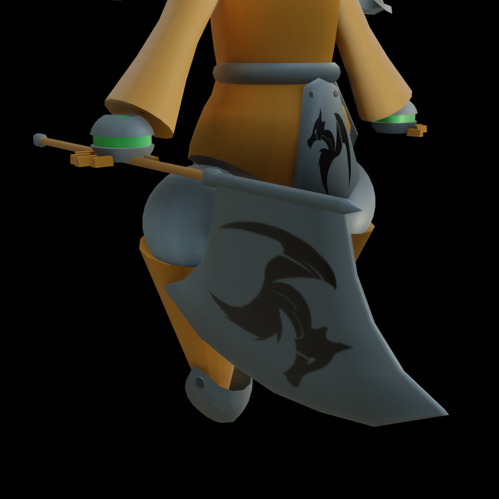 オリジナル3Dモデル チビロボガール(ナイト)