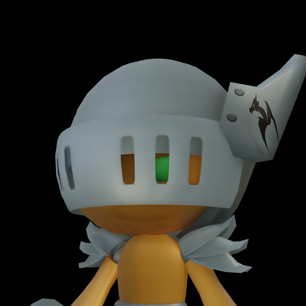 オリジナル3Dモデル チビロボガール(ナイト)