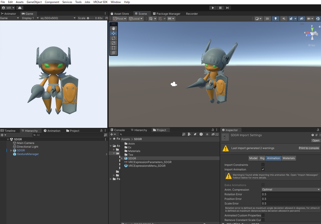 オリジナル3Dモデル チビロボガール(ナイト)