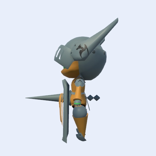 オリジナル3Dモデル チビロボガール(ナイト)