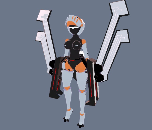 オリジナル3Dモデル メカ娘ADGR