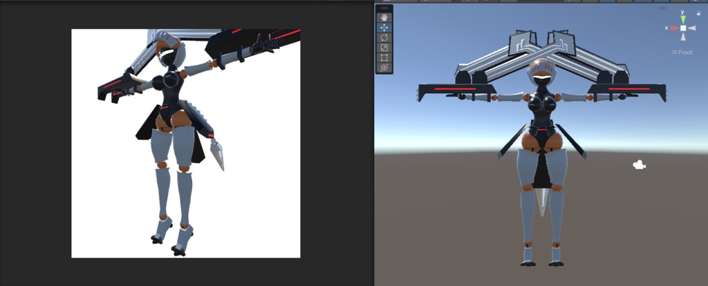 オリジナル3Dモデル メカ娘ADGR