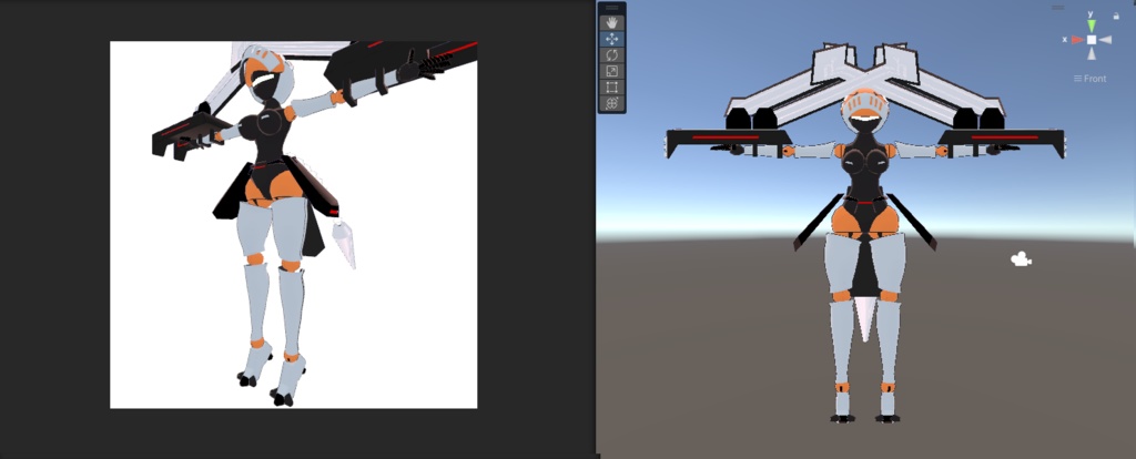 オリジナル3Dモデル メカ娘ADGR