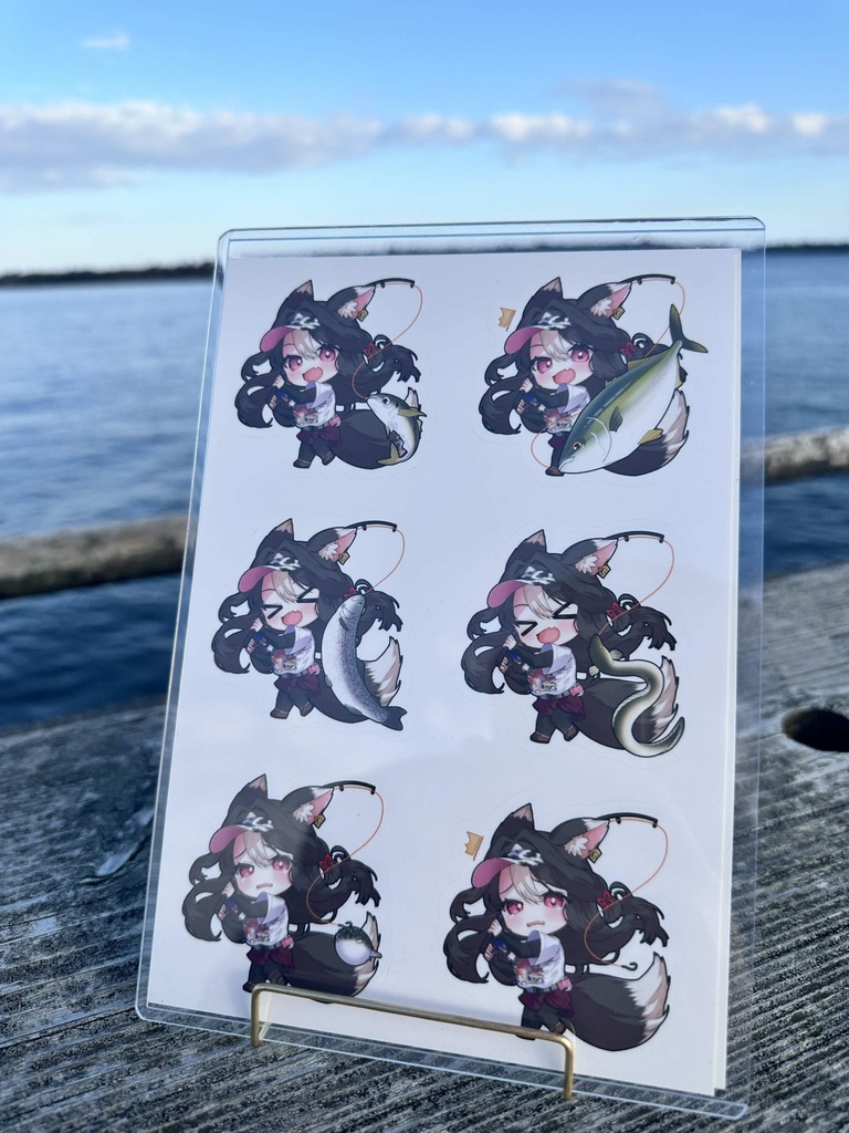 狐牛ぶな 耐水釣りステッカー