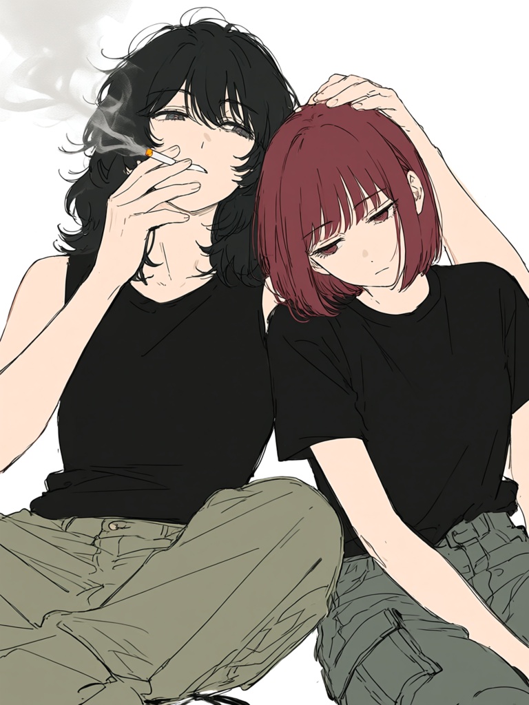 【トレース可】百合.オリジナルAIイラスト集 Vol.1(10枚)