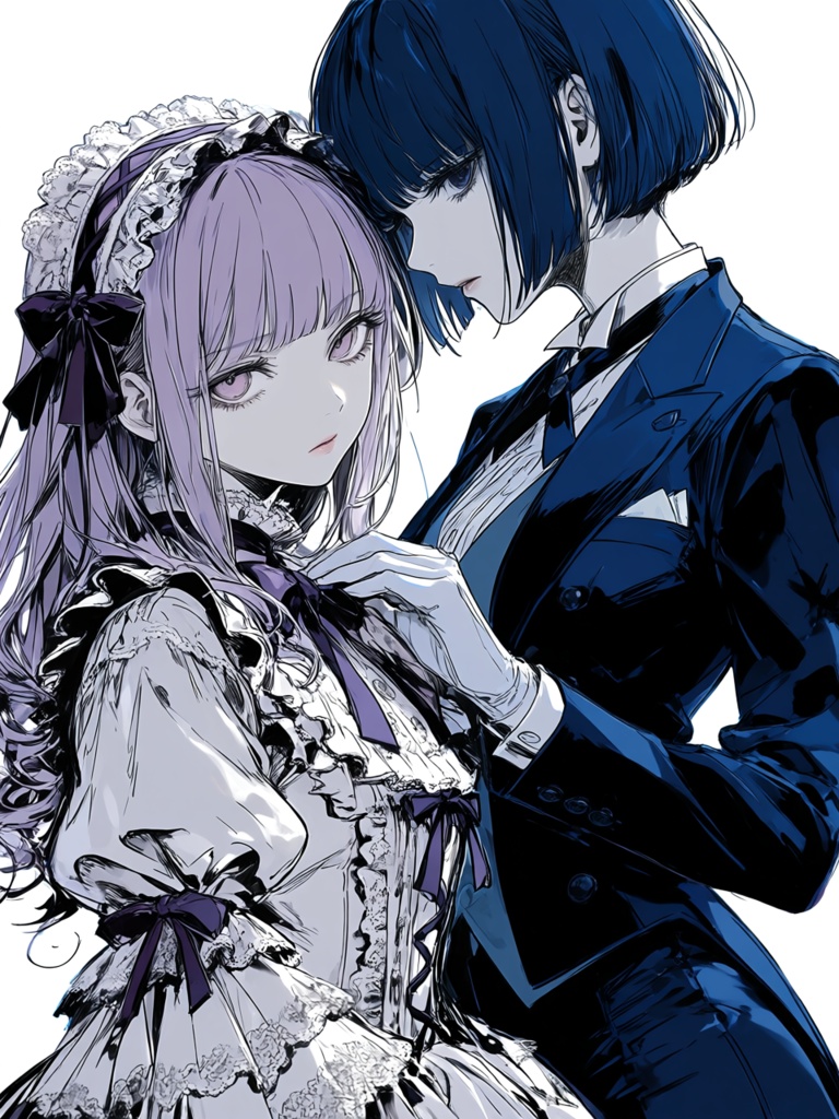 【トレース可】百合.オリジナルAIイラスト集 Vol.1（10枚）