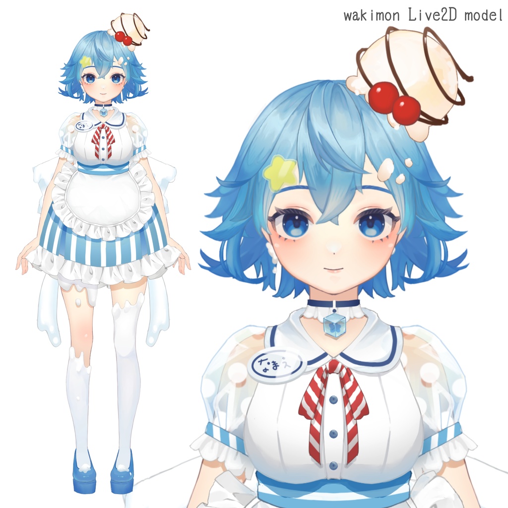 【一点限定Live2Dモデル】ソーダポップな女の子【無償名入れサービスあり】