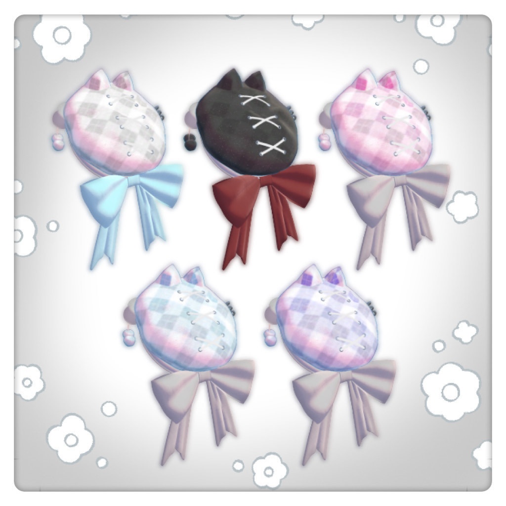 【VRC】猫耳アーガイルベレー帽