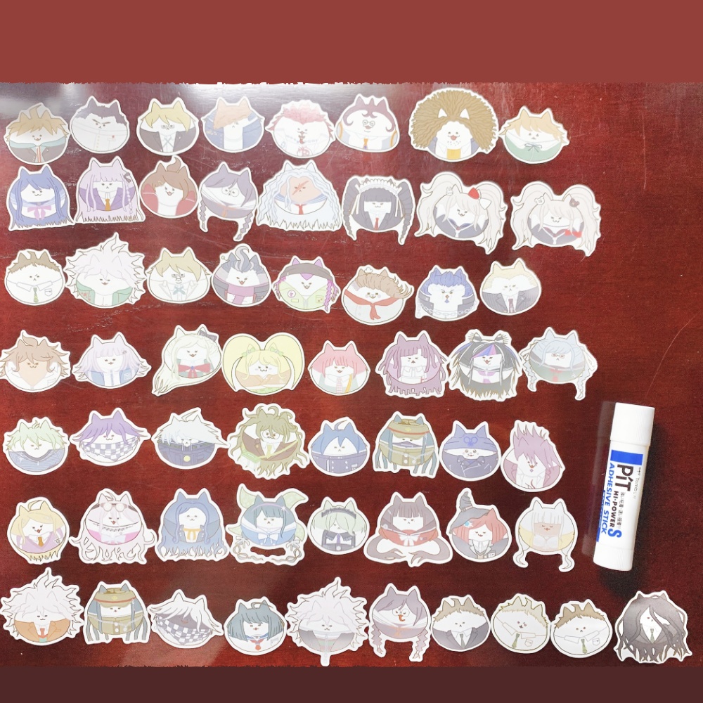 ダンロン ねこフレークシール