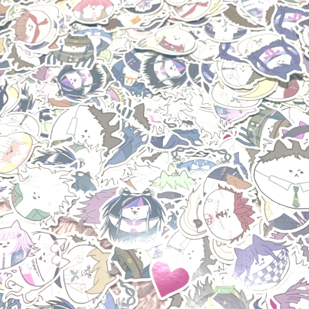 ダンロン ねこフレークシール