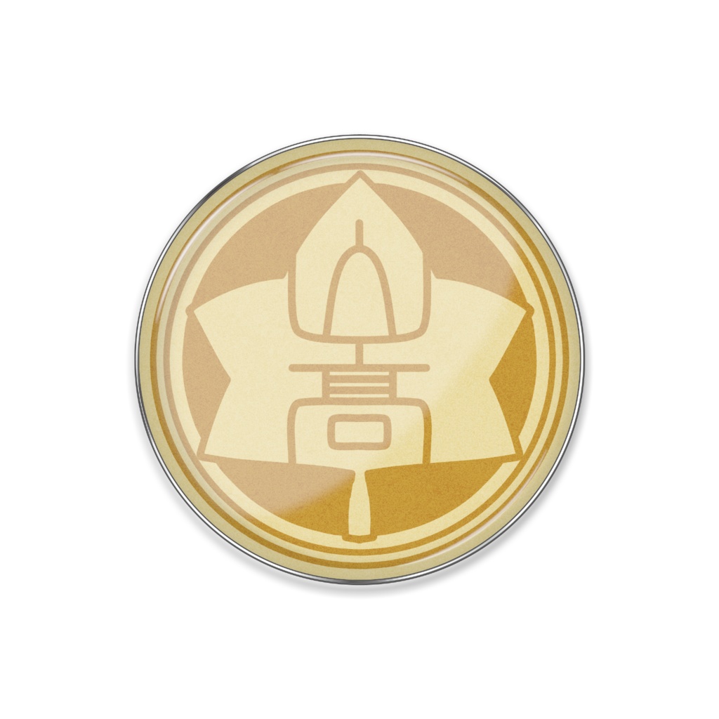 制服ボタン風ピンバッジ