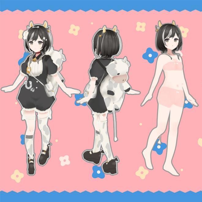 【オリジナル3Dモデル】うしのこ【PC/Quest対応】