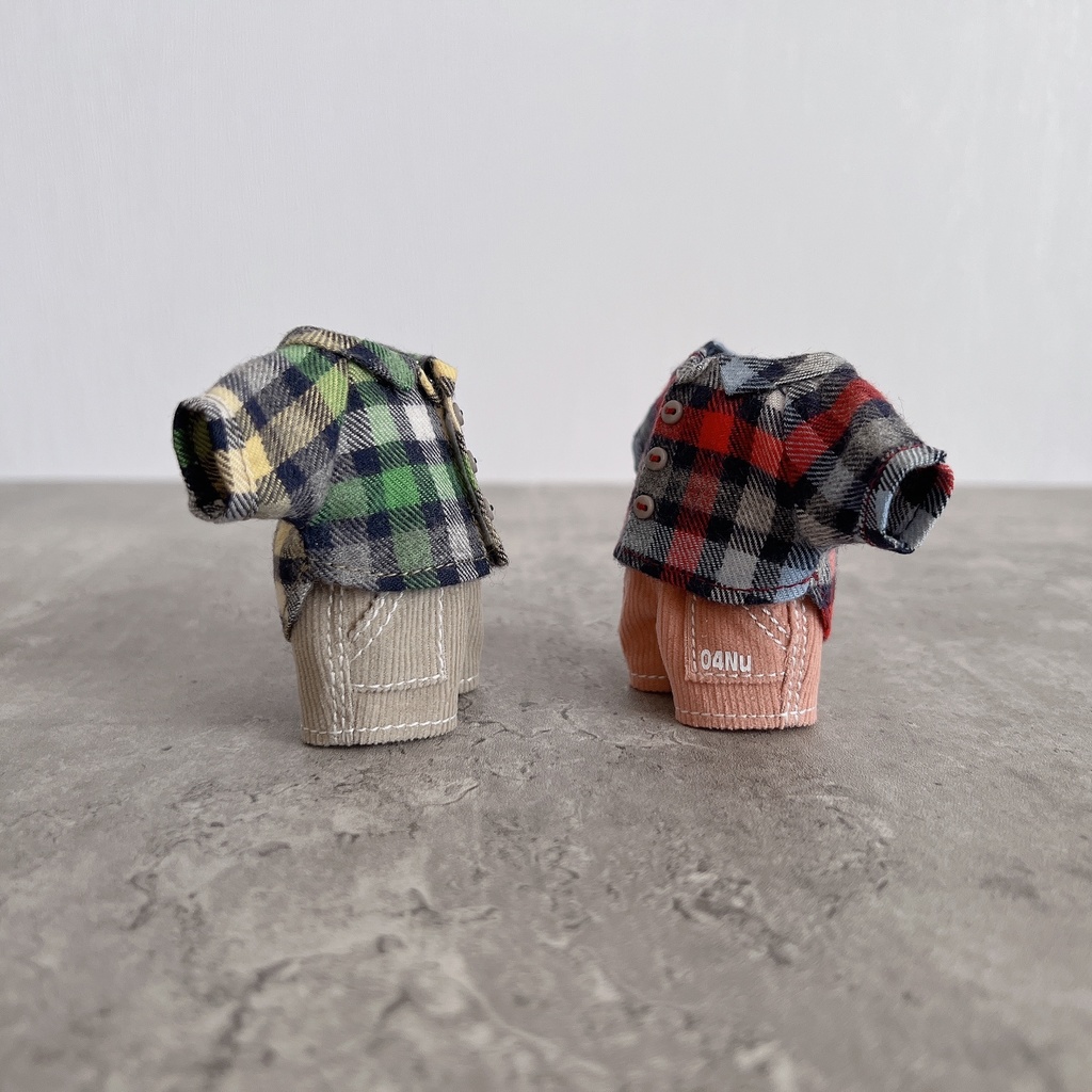 【16cm】ネルシャツ&ベイカーパンツ