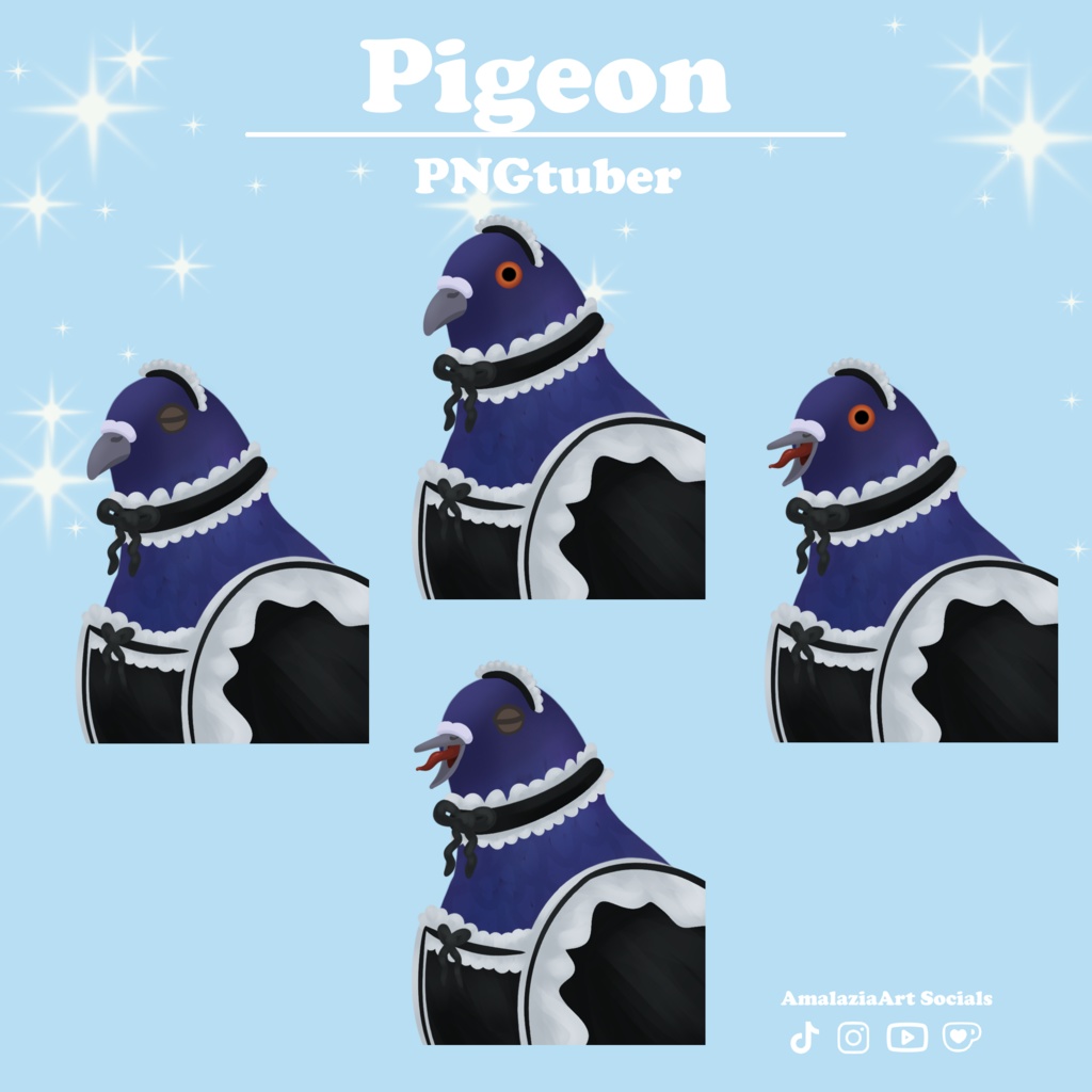 Pigeon PNGTuber Avatar | Bird Character for Streaming | Twitch YouTube PNGTuber